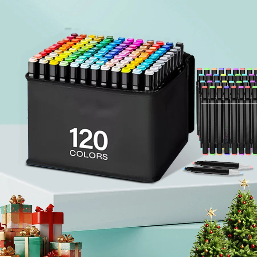 168 Color Double-Ended Alcohol Permanent Marker Pen.