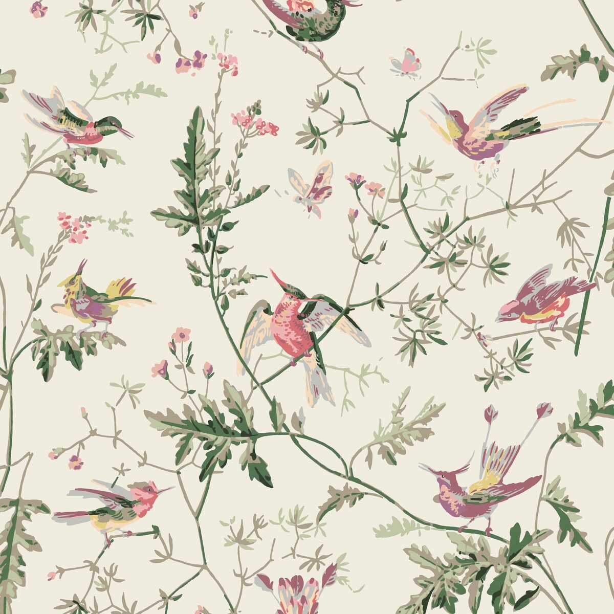 Hummingbirds Cotton Print Classic Multi Cole Son Fabric
