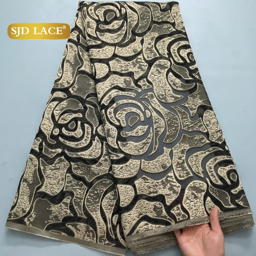 French African Jacquard For Women's Party Dresses 5 yards