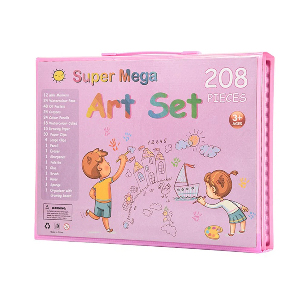 208 Pcs Set Watercolor Pen Set, For Paintings, Including other pens for Sketching Artistic