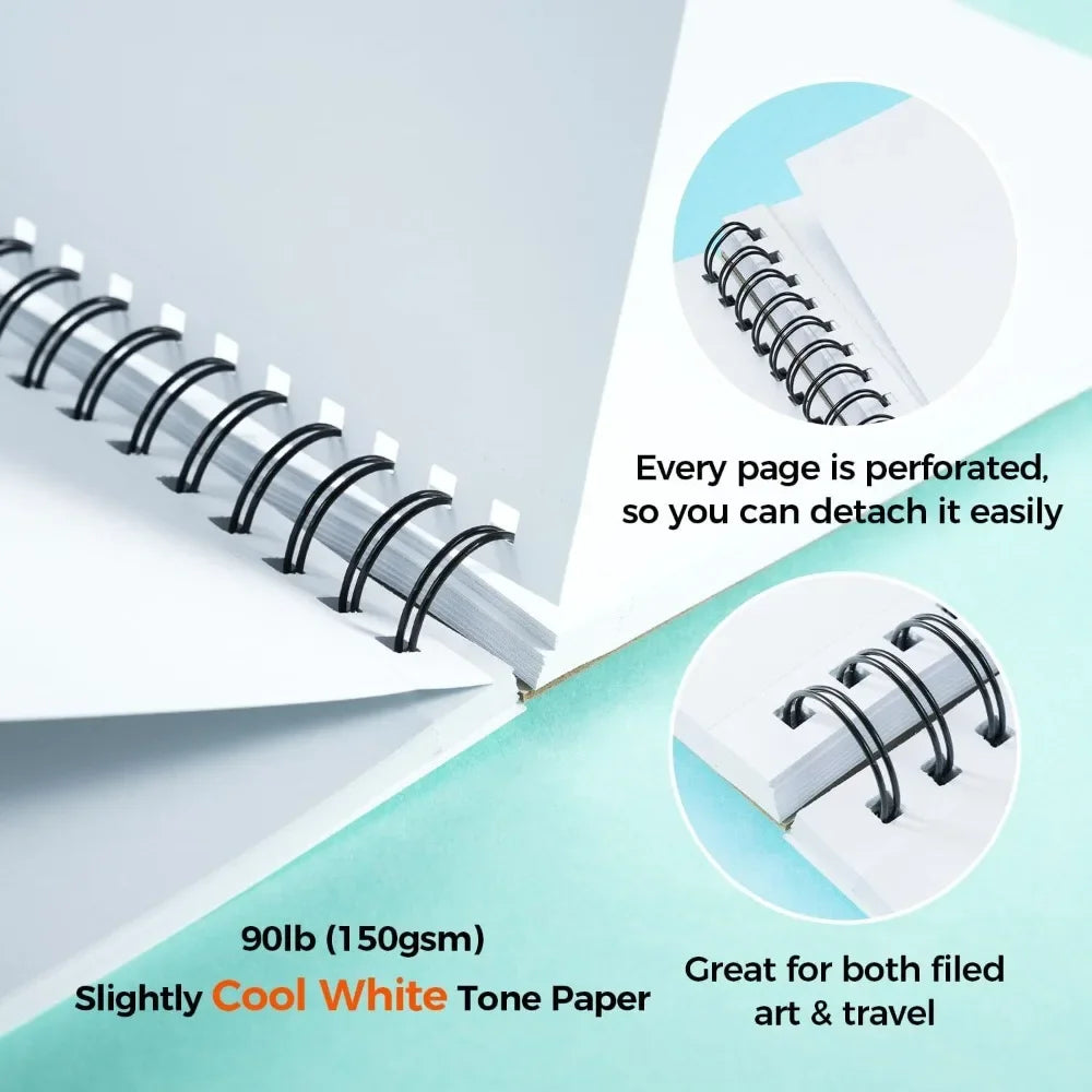 Double-sided marker pad art sketchbook impermeable - 7"x 10" paper size