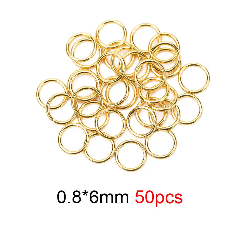 Never Fade Stainless Steel Open Jump Rings 4 5 6 8 10 mm