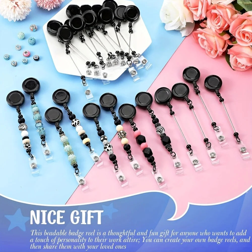27pcs Adjustable Badge Roll Clasp Set for Jewelry Making