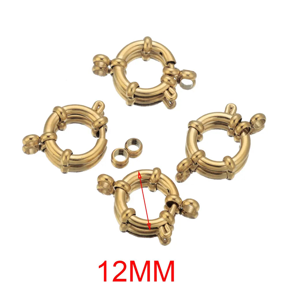 4pcs Stainless Steel O-Ring Lobster Clasps for Jewelry Making