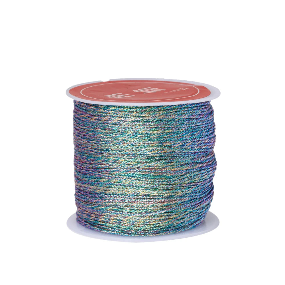 0.4mm Nylon Gold Silver Thread Cord 50m for DIY Jewelry, Beading & Crafts