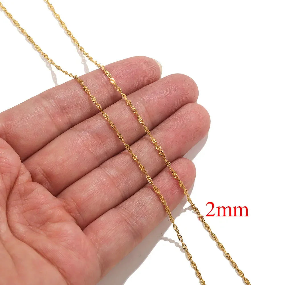 2meters Lips Beads Chain Stainless Steel Cable For Jewelry Making DIY