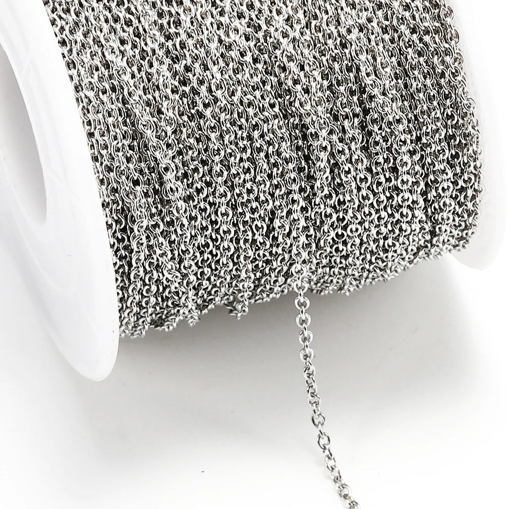 10M Stainless Steel O-Link Chain for Jewelry Making