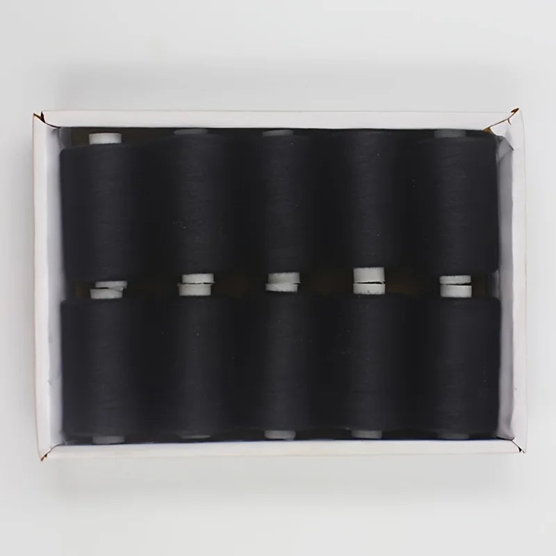 10 Spool Polyester Thread Set – 1000 Yards Each for Sewing & Quilting