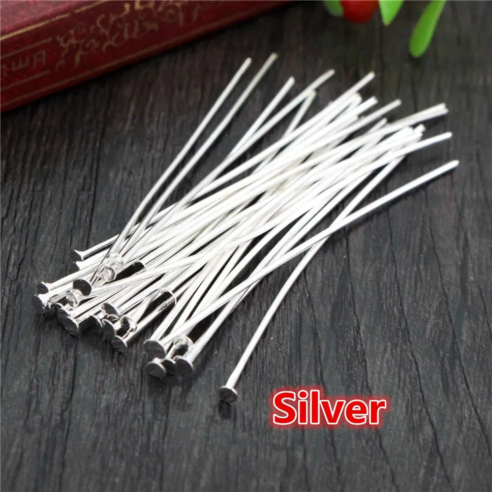200pcs 20-60mm Flat Head Pins for Jewelry Making