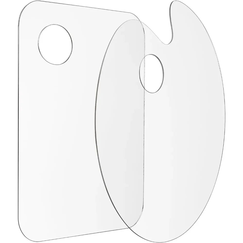 Acrylic Paint Palette 11.8x7.9in with Thumb Hole, Easy Clean Tray for Oil & Watercolor