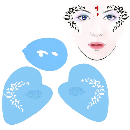 Facial Design Template Tools 7styles/set Reusable Face Paint Stencil Body Painting