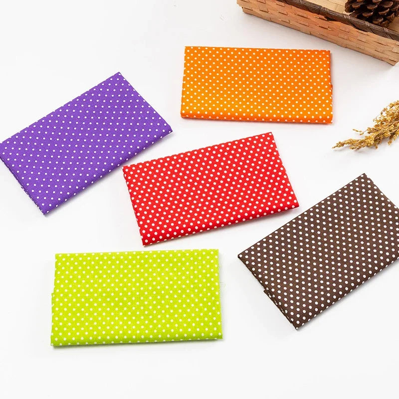 5Pcs Floral & Plaid Cotton Fabric Squares for Sewing & Quilting