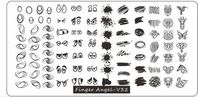 Floral Leaf Nail Stamping Plate Stainless Steel Template for Nail Art