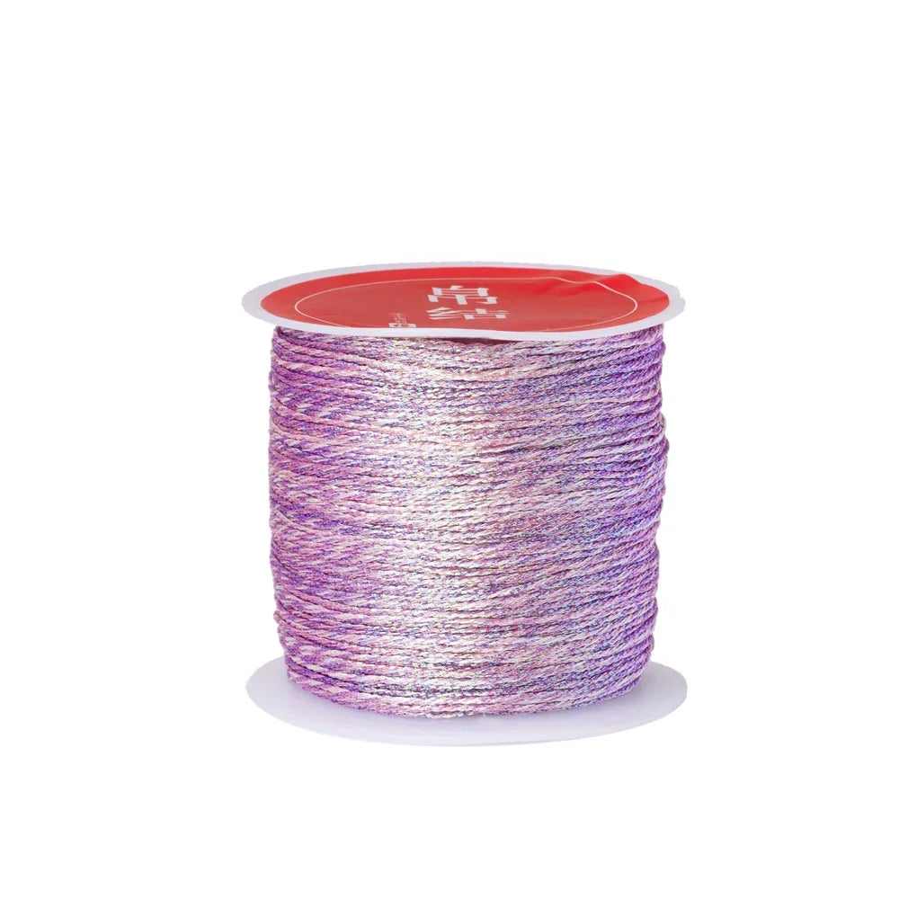 0.4mm Nylon Gold Silver Thread Cord 50m for DIY Jewelry, Beading & Crafts