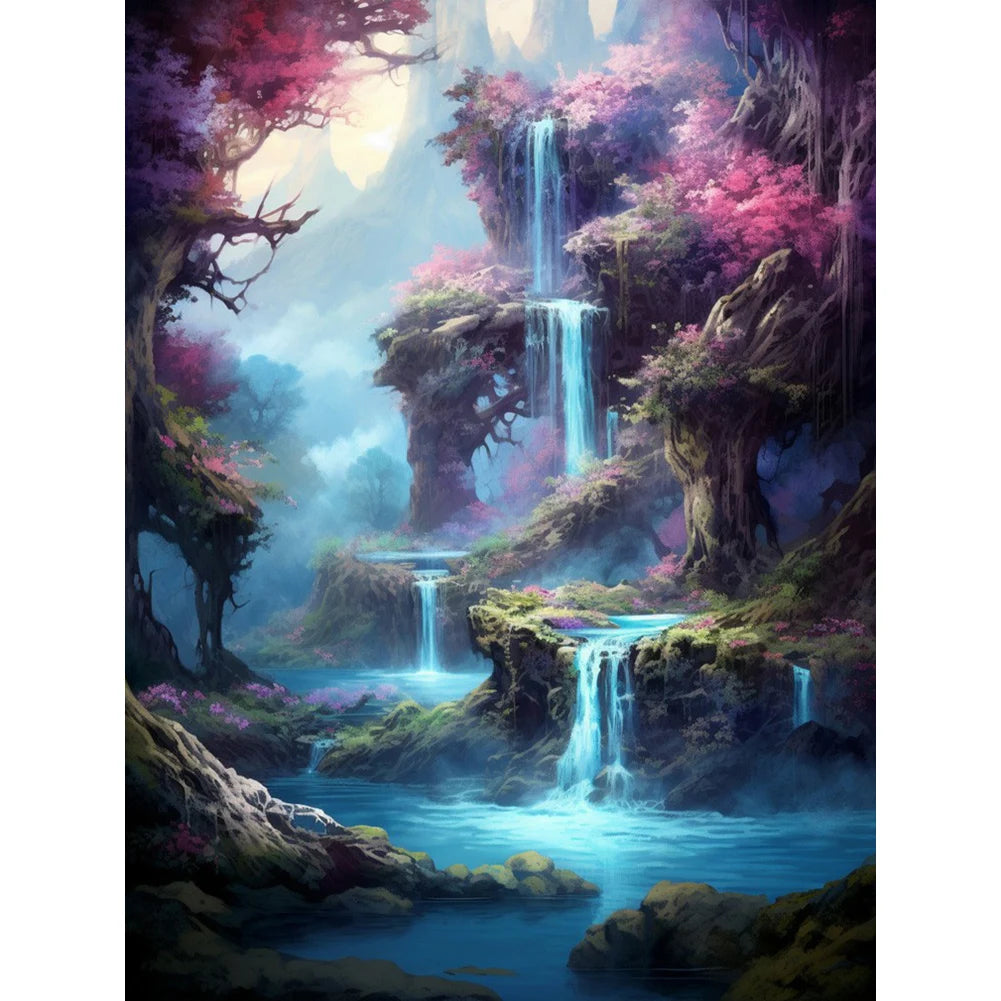 5D DIY Full Round Drill Diamond Painting Waterfall Kit