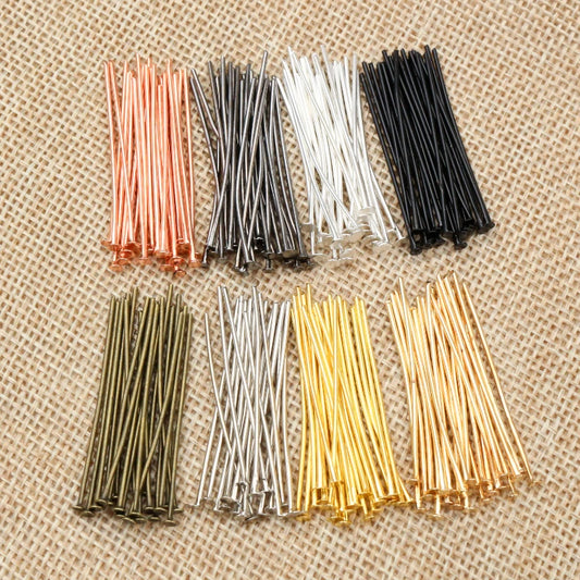 200pcs 20-60mm Flat Head Pins for Jewelry Making