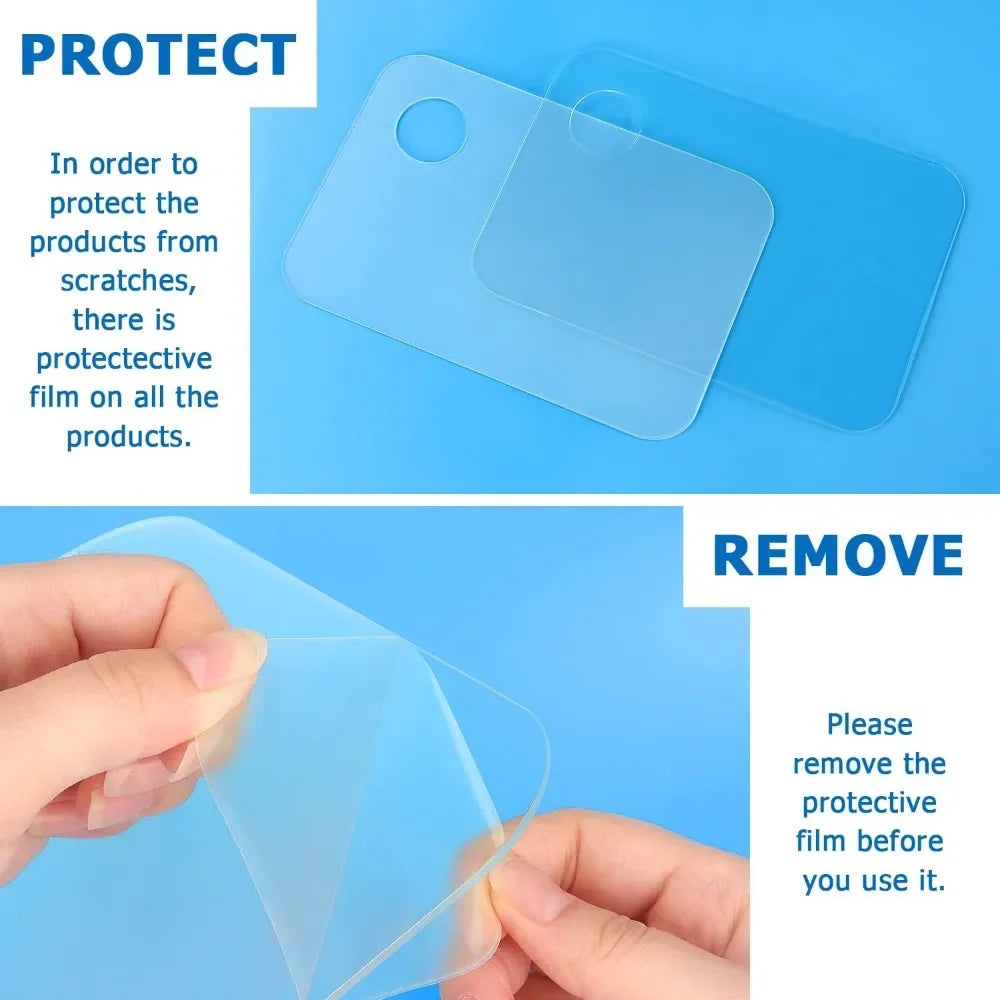 Acrylic Paint Palette 11.8x7.9in with Thumb Hole, Easy Clean Tray for Oil & Watercolor