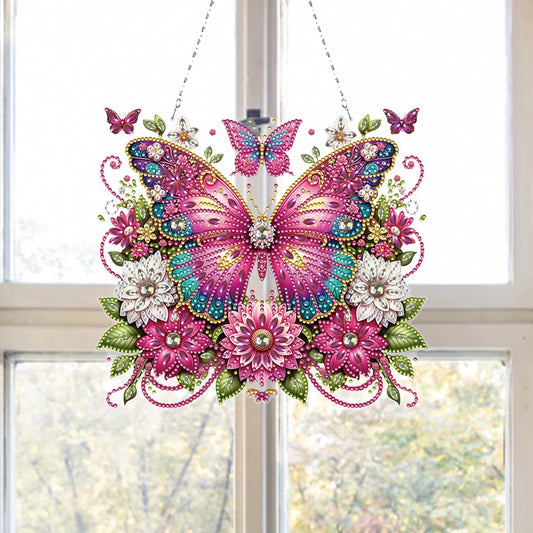 5D DIY Diamond Painting Dots Pendant Flowers Butterflies