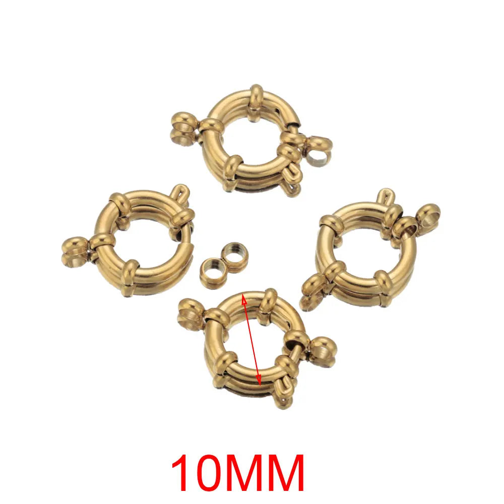 4pcs Stainless Steel O-Ring Lobster Clasps for Jewelry Making