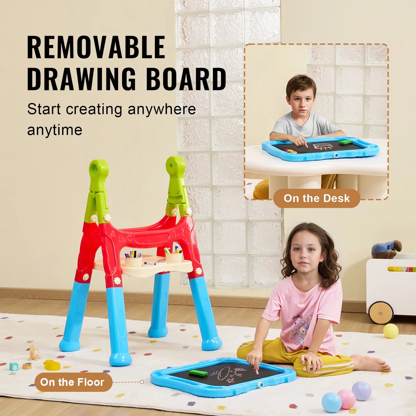 Children’s Magnetic Drawing Board Art Easel – Kids Graffiti Toy