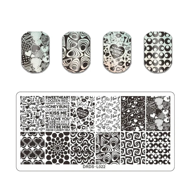 Floral Leaf Nail Stamping Plate Stainless Steel Template for Nail Art