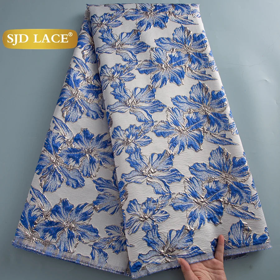 French African Jacquard For Women's Party Dresses 5 yards