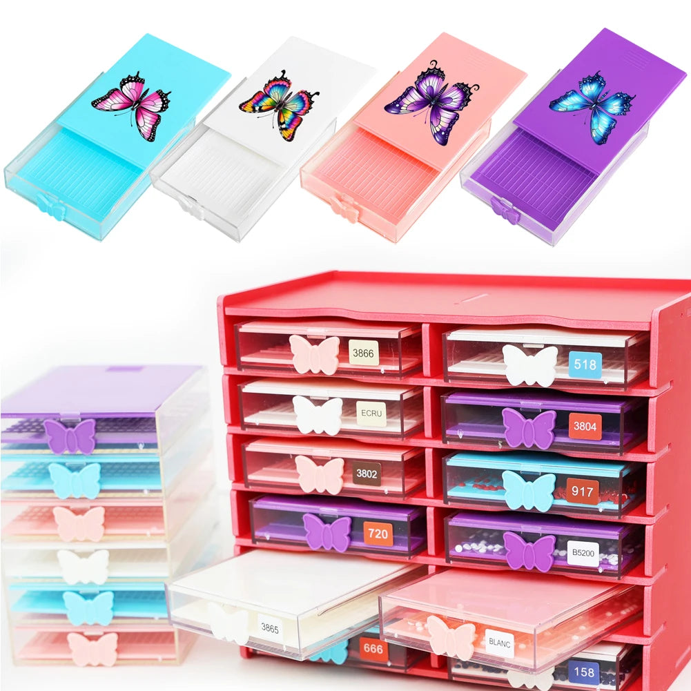 4Pcs Diamond Painting Tray Organizer Drawer with Lid