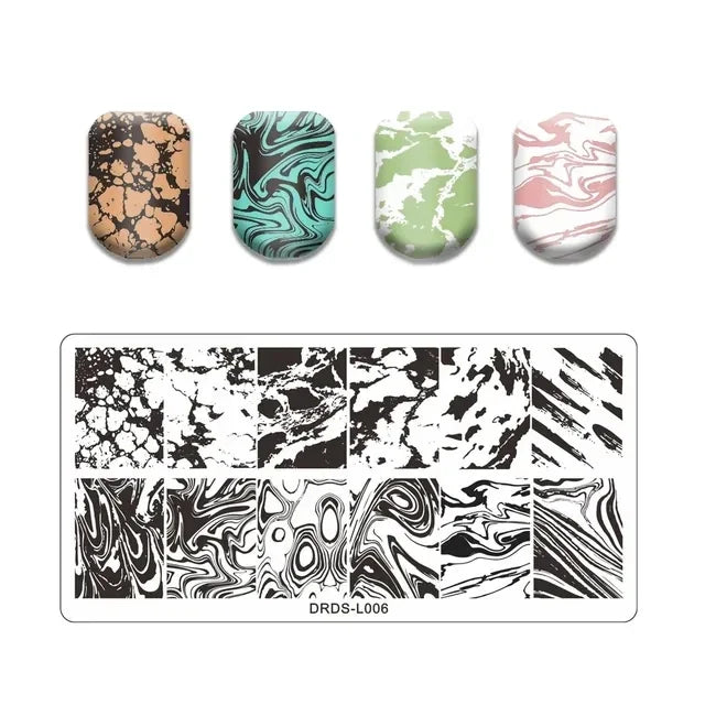 Floral Leaf Nail Stamping Plate Stainless Steel Template for Nail Art