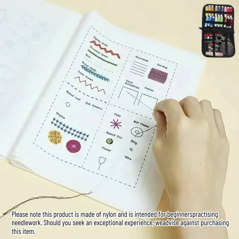 Embroidery Practice Kit with Stitch Tutorial