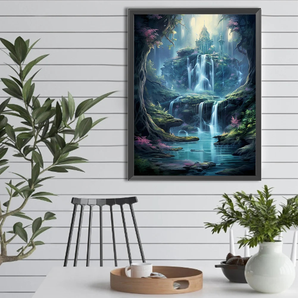 5D DIY Full Round Drill Diamond Painting Waterfall Kit