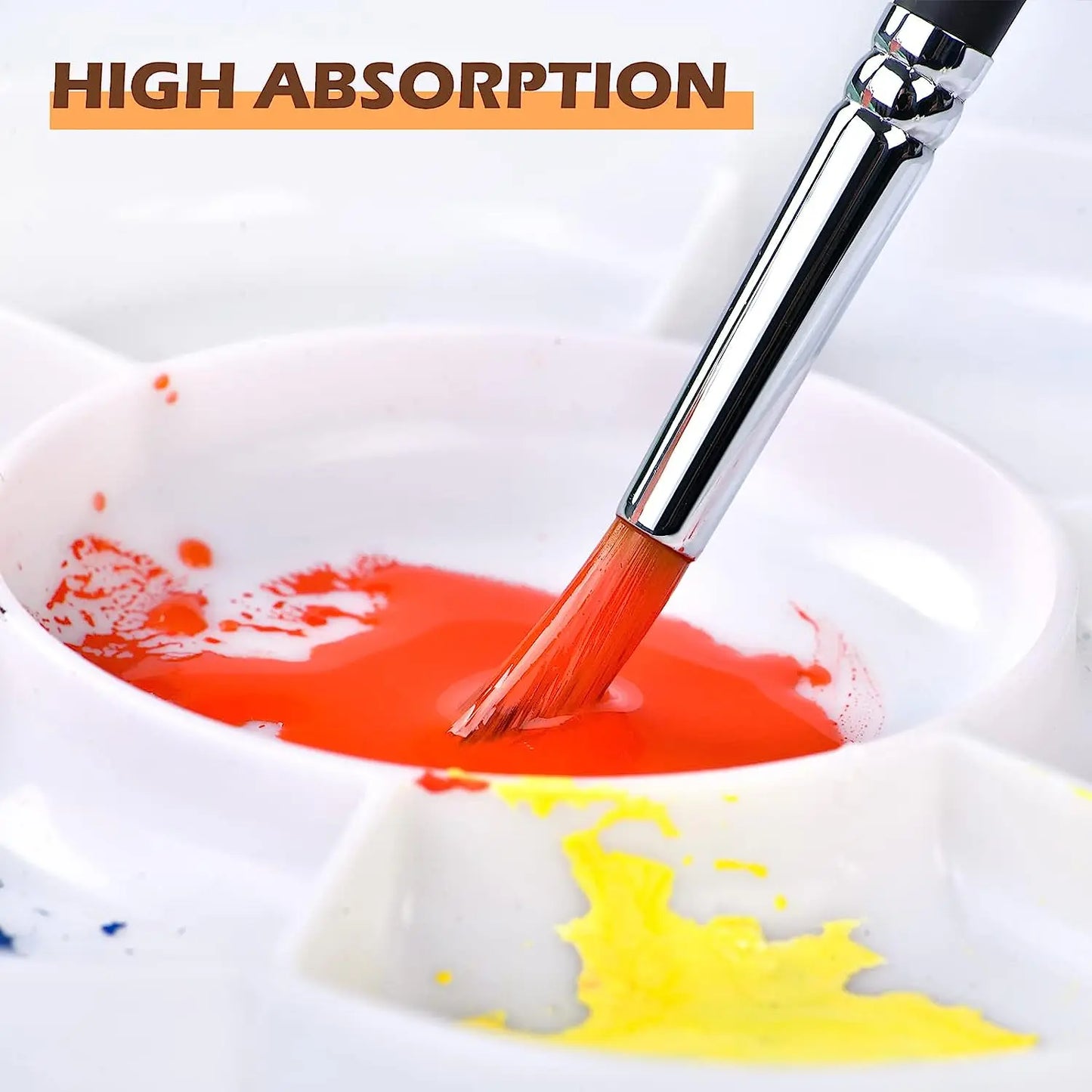 Watercolor, Oil, Acrylic, Painting, Long Handle Brushes, Round