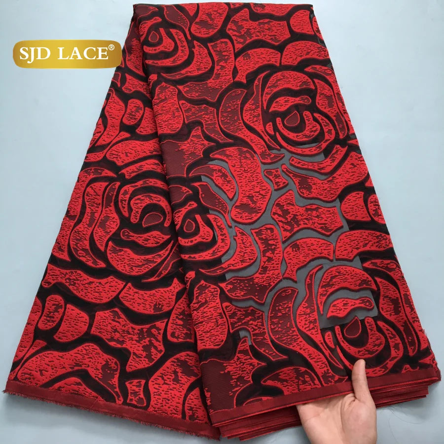 French African Jacquard For Women's Party Dresses 5 yards