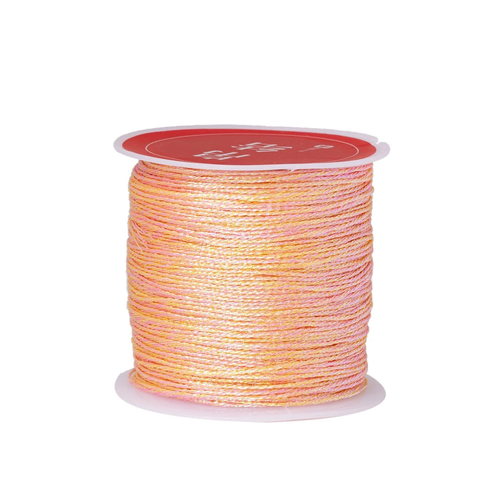 0.4mm Nylon Gold Silver Thread Cord 50m for DIY Jewelry, Beading & Crafts