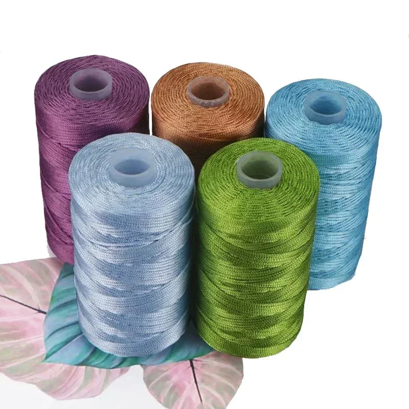 New Summer Crochet Colorful Nylon Yarn 1.5mm/100g  Thin Ice Cotton Thread.