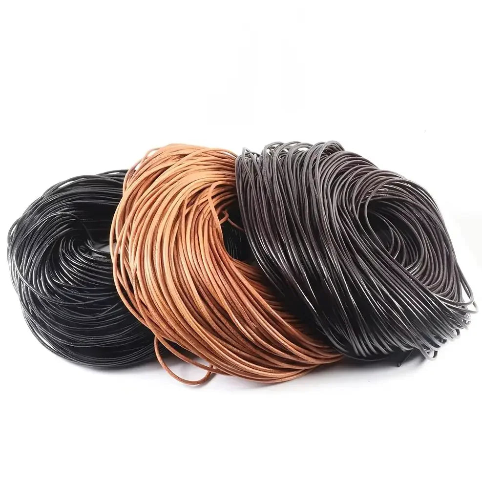 100% Genuine Cow Leather Round for DIY Making jewelry