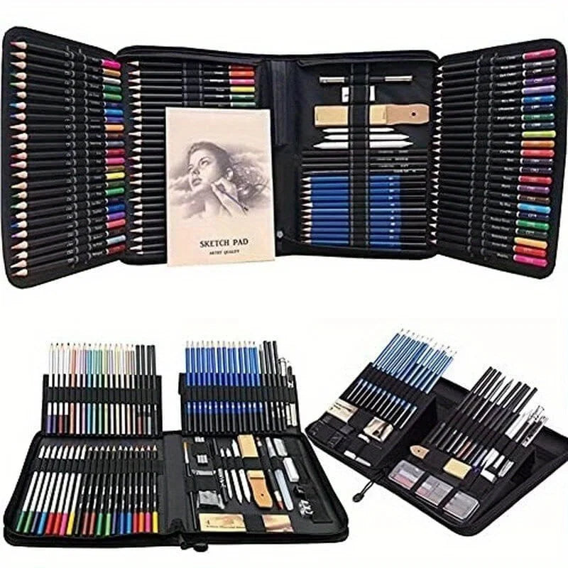 Artist Sketching & Drawing Pencils Art Kit (144PCS)