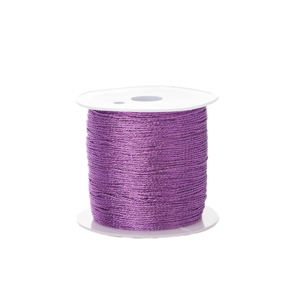 0.4mm Nylon Gold Silver Thread Cord 50m for DIY Jewelry, Beading & Crafts