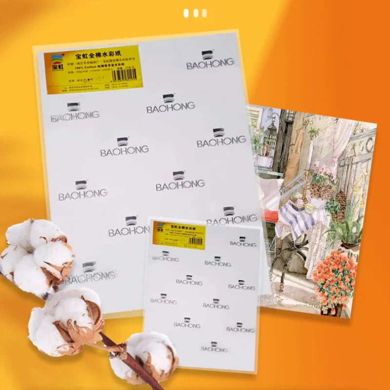 100% Cotton Watercolor Pad, 200g/300g, 20 Sheets