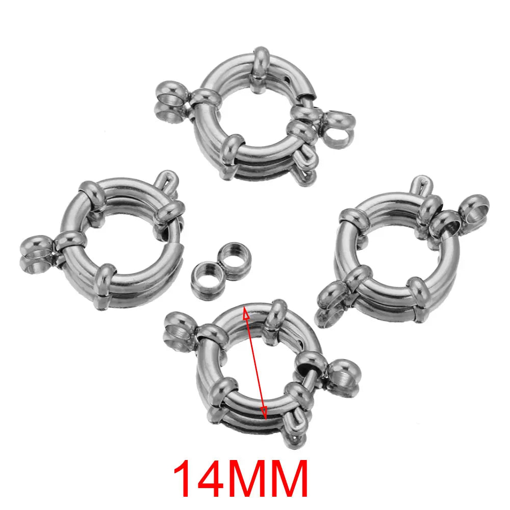 4pcs Stainless Steel O-Ring Lobster Clasps for Jewelry Making