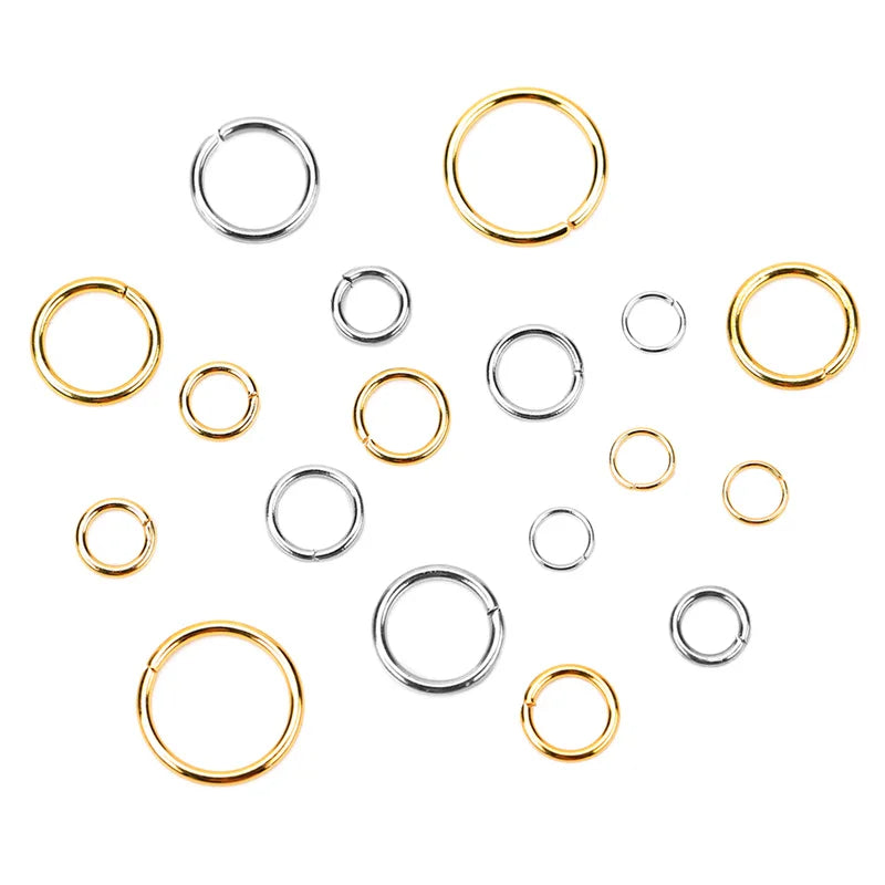 Never Fade Stainless Steel Open Jump Rings 4 5 6 8 10 mm