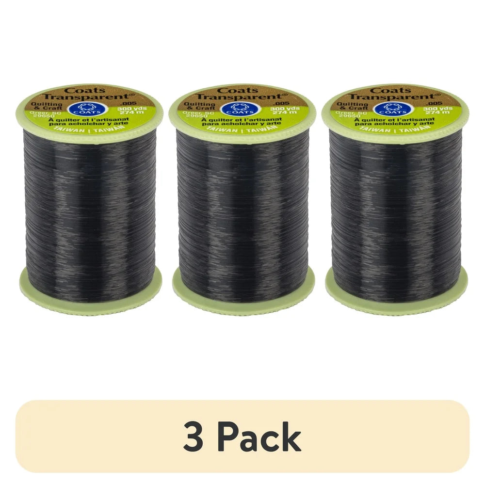 Invisible Nylon Monofilament Thread – 3 Pack, 300 Yards