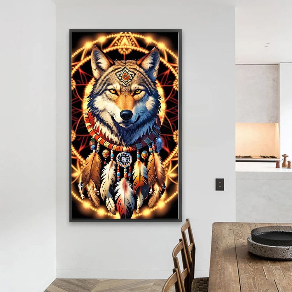 5D Full Round Drill Diamond Painting Wolf Kit