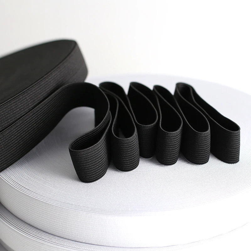 5Meters Sewing Elastic Band, High Elasticity, Waistband White, Black 10-60MM