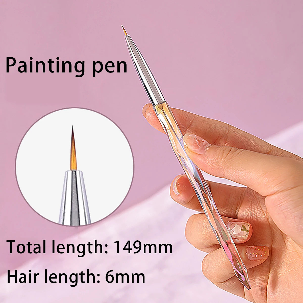 8pcs Nail Drawing & Painting Brush Set for UV Gel