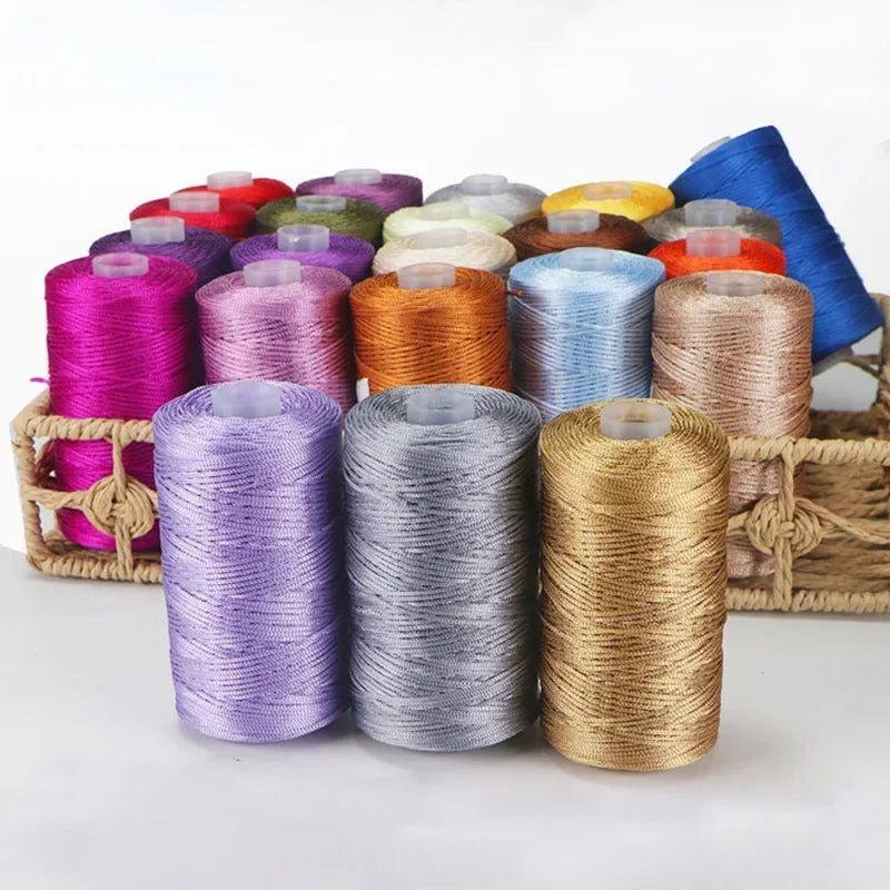 New Summer Crochet Colorful Nylon Yarn 1.5mm/100g  Thin Ice Cotton Thread.