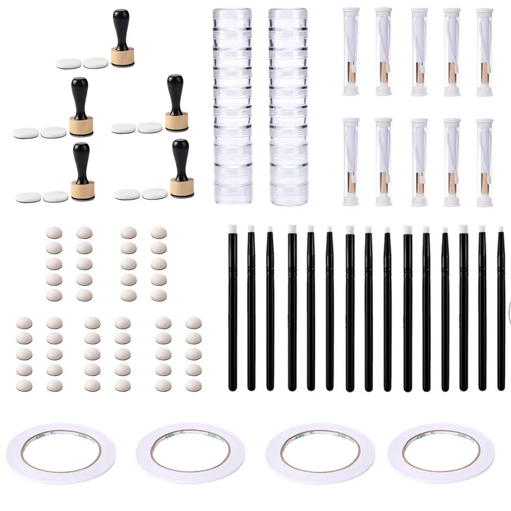 Ink Blending Foam Refill & Brush Set with Adhesive Roll for Cardmaking Tools