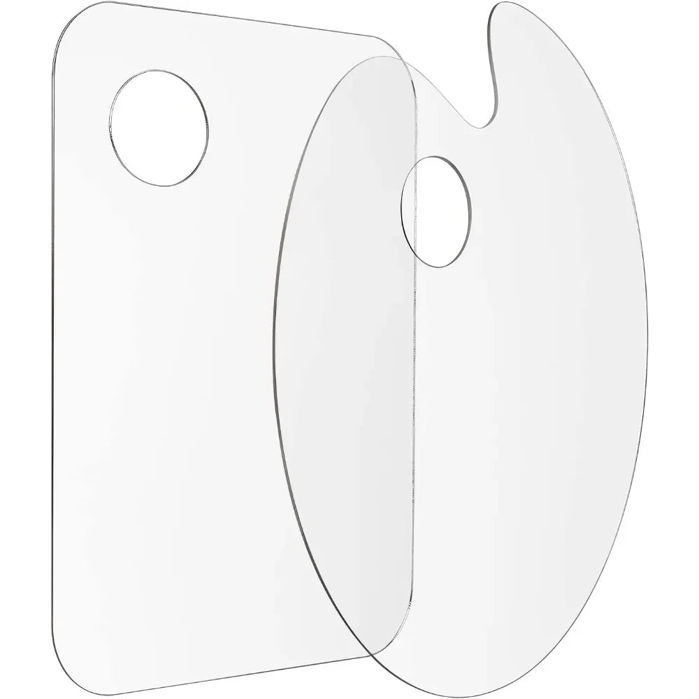 Acrylic Paint Palette 11.8x7.9in with Thumb Hole, Easy Clean Tray for Oil & Watercolor