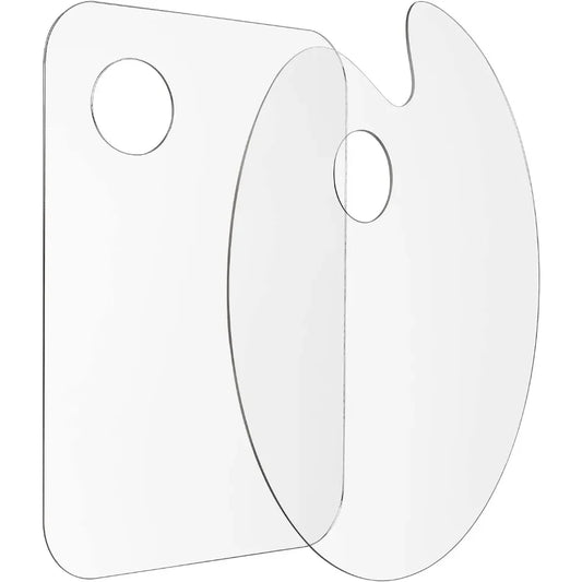 Acrylic Paint Palette 11.8x7.9in with Thumb Hole, Easy Clean Tray for Oil & Watercolor