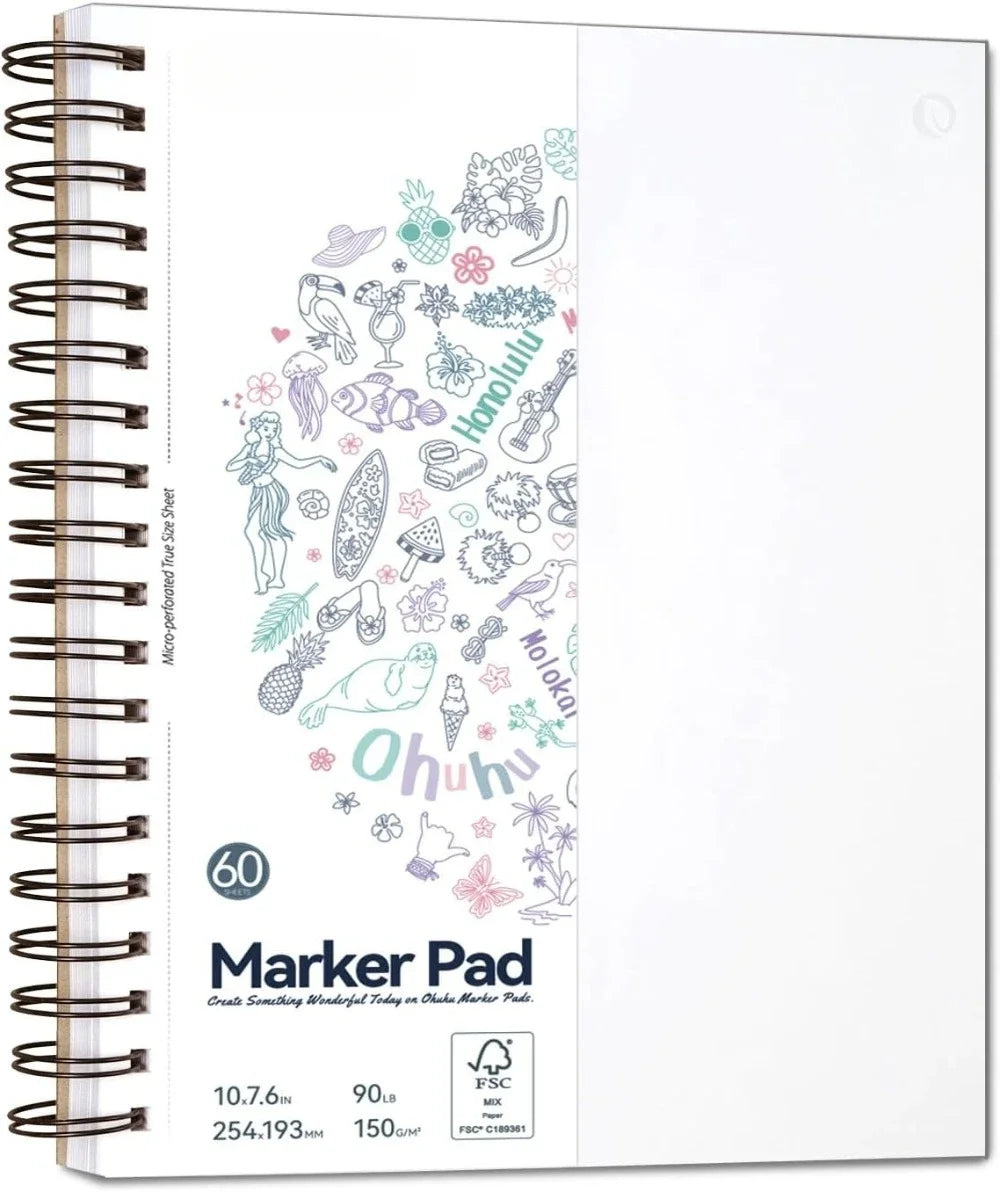 Double-sided marker pad art sketchbook impermeable - 7"x 10" paper size