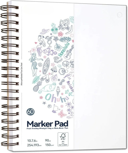 Double-sided marker pad art sketchbook impermeable - 7"x 10" paper size